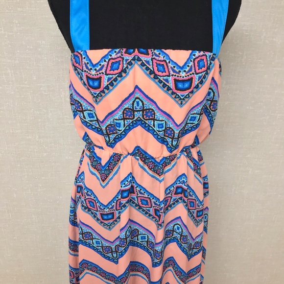 URBAN ROSE PINK AND BLUE SUNDRESS SIZE MEDIUM - Picture 2 of 8
